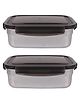 Femora Stainless Steel Rectangle Storage Container with Lock Lid Lunch Box - Set of 2