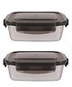Femora Steel Square Container Airtight Leakproof Unbreakable Storage Container/Lunch Box - Set of 2
