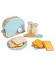 NESTA TOYS - Wooden Bread Pop-up Toaster Blue Color