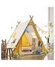 NESTA TOYS - Wooden Teepee Tent for Kids with Padded Cotton Mat