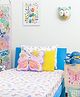 Zookeeper  A Flutter of Wings Bed Sheet and Shams Set -Single-Fitted +1 Shams Multicolour