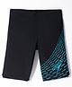 Speedo  Swimming Trunk with Line & Text Print - Black & Blue