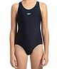 Speedo Sleeveless Racer Back  V Cut Swimsuit with Text Print - Navy