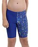 Speedo Above Knee Length Swimming Trunk with Boat Print - Blue