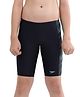 Speedo Above Knee Length Swimming Trunk with Text & Line  Print -  Blue