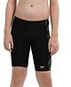 Speedo Above Knee Length  Swimming Trunk with Text & Line Print -  Black & Yellow