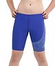 Speedo Swimming Above Knee Length  Trunk with Text & Line Print -  Blue