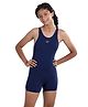Speedo Sleeveless Racer Back Diving Suit with Text Print -  Blue