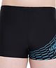 Speedo Swimming Trunk with Text & Line Print - Black &  Blue