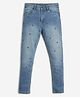 Lilpicks Couture Polka Dots Embroidered   Denim Jeans - Blue