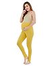Lovely Mom's Solid Stretchable Pre & Post Maternity Leggings - Yellow