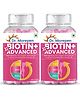 DR. MOREPEN Biotin for Hair Growth, Glowing Skin & Healthy Nails, Multivitamins + Natural Extracts - 60 Veg Tablets Pack of 2