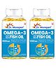 DR. MOREPEN Omega 3 Deep Sea Fish oil for Heart, Brain & Joints, 1000 mg Omega with 300 mg DHA with Vitamin A, D3, E & K27 | 60 Softgel Pack of 2