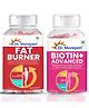 DR. MOREPEN Biotin+ for Hair Growth- 60 Veg Tablets & Fat Burner Tablets 100% Natural & Safe - 60 Tablets