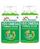 DR. MOREPEN Veg Omega 3 6 7 9 Capsules 500mg for Healthy Heart, Brain & Joints, Flax Seed, Black Seed & Sea Buckthorn - 60 Veg Capsules Pack of 2