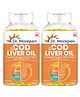 DR. MOREPEN COD Liver Oil Capsules with Natural Omega 3, Vitamin A & D for Healthy Heart, Brain, Eyes & Joints - 100 Softgels Pack of 2