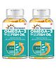 DR. MOREPEN Omega 3 Deep Sea Fish Oil for Healthy Heart, Brain & Joints, 500mg with 300mg DHA & EPA - 60 Softgels Pack of 2