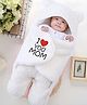 BABYZONE Hooded Embroidered Crib Baby Blanket for Mild Winter || Baby Blanket for AC Room || Pack of 1 Pc - White