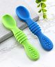 Babyhug Silicone Spoon with Flexible Soft Tip -Dark Blue & Light Green