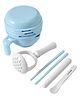 9 In 1 Multi functional Mash And Serving Bowl With Spoon And Masher - Blue
