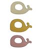 Playbox Silicone Whale Teether Set of 3 Pcs in Assorted Colours, Baby Teething Toys Silicone Teethers BPA Free Silicone Soothe Babies Gums