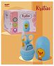 Kritiu 4 in 1 Baby Nail Clipper kit with Cute Case Nail Clipper Scissors Tweezers & Baby Nail File Set for Kids Grooming Kit - Duck Blue