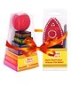 Desi Toys Steam Toy Boat & Seven Stones Game Combo - Red and multicolor