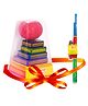 Desi Toys Seven Stones Game & Gilli Danda Combo - Multicolor