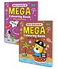 Set of 2 Mega Colouring Books | My Purple Mega Colouring Book and My Brown Mega Colouring Book -English