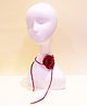 Tipy Tipy Tap Rose Detailed Necklace & Hair Tie - Red