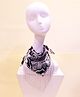 Tipy Tipy Tap Scarf With Bead Danglers Necklace  - Black & White