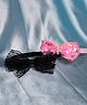 Jewelz  Set Of 2 Bow Embellished Hair Bands - Pink & Black