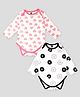 Kidbea 100% Organic Cotton Pack Of 2 Full Sleeves Hearts & Donuts Printed Onesies - Black & Pink
