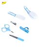 Joy Buzz Set of 6 Cute Plastic Portable Baby Care Kit Nursery Kids Healthcare and Grooming Set Manicure and Pedicure Accessories for New Born Babies Toddler Kids Pack of 6 - Blue