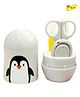 Joy Buzz 4 in 1 Baby Nail Clipper kit with Cute Case Nail Clipper Scissors Tweezers & Baby Nail File Set for Kids - Penguin Grey