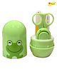 Joy Buzz 4 in 1 Baby Nail Clipper kit with Cute Case Nail Clipper Scissors Tweezers & Baby Nail File Set for Kids - Green frog