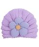 SYGA Wool Cap Warm Stretchable Knitted Flower Hat - Purple