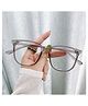 SYGA Anti-Blue Light Radiation Flat Glasses For Women(Transparent Brown)