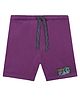 Anthrilo Cotton Terry  Basketball Game Text Printed Shorts - Purple