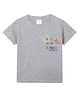 Anthrilo Half Sleeves Summer Text Printed Tee - Grey