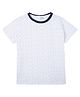 Anthrilo Half Sleeves Abstract Printed Tee - White