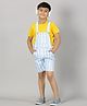 Kiddopanti Sleeveless Striped Dungaree - Blue