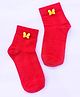 Tipy Tipy Tap  Bow  Embellished Socks - Red