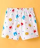 Child World Interlock Knit  Shorts  Fox Print - White