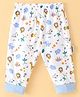Child World Interlock Knit Full Length  Lounge Pant with Animal Print - Blue & White