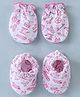 Child World Interlock Mittens and Booties Set Vehicle Print - Pink