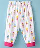 Child World Interlock Knit Full Length Lounge Pant Ice Cream Print - White