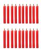 True Decor Red Candles with Burn Time 4 Hrs- Pack of 20