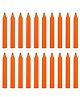 True Decor Orange Candles with Burn Time 4 Hrs- Pack of 20