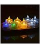 True Decor Flameless & Smokeless Melted Design Crystal LED Candles in Multicolor- Pack Of 12